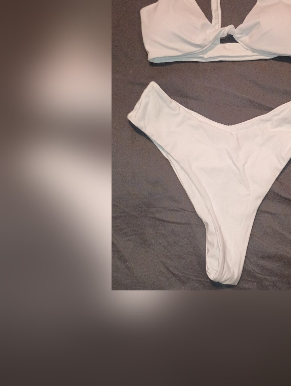 Women’s White Knot-Front Bikini Set - Picture 2 of 2